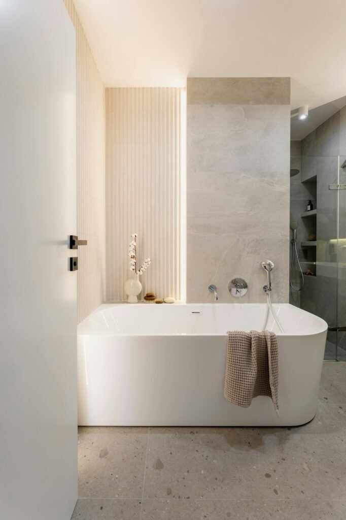 Modern bright bathroom